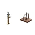 thumbnail image 1 of Figura de mujer africana,Estatua artesanal de una dama tribal africana,hecha a mano,para cafetería.,Figura femenina artesanal de resina africana,Soporte para papel,Soporte para servilletas de, 1 of 8