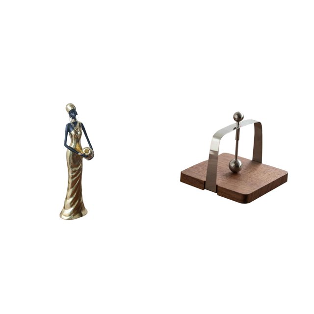 Figura de mujer africana,Estatua artesanal de una dama tribal africana,hecha a mano,para cafetería.,Figura femenina artesanal de resina africana,Soporte para papel,Soporte para servilletas de