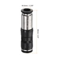thumbnail image 2 of Uxcell 10mm Push Quick Connect Inline Air Tube Fitting Check Valve Black 2 Pack, 2 of 5
