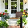 thumbnail image 2 of Sunflowers Wood Mailbox Covers, Summer Floral Standard Size Magnetic Post Box Cover Wraps, 21x18 Inches Waterproof Magnetic Mailbox Covers for Garden Yard Decor, 2 of 6