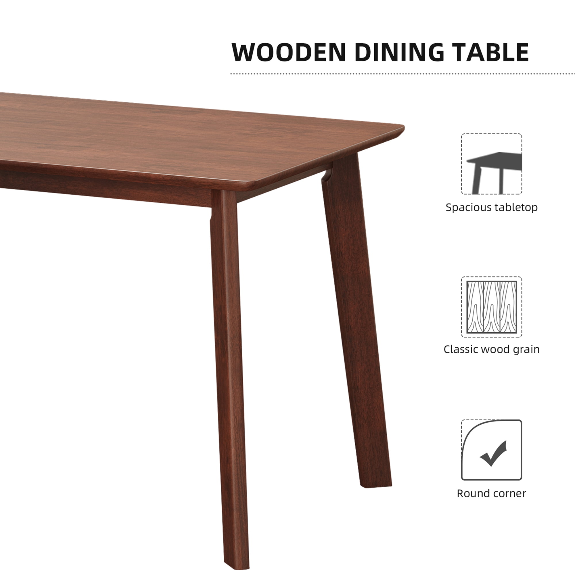 Kadyn 5 Pieces Dining Table Set, Kitchen Table Set, 1 Dining Table and 4 Chairs for Home, Antique Brown Kadyn 5 Pieces Dining Table Set, Kitchen Table Set, 1 Dining Table and 4 Chairs for Home, Antique Brown