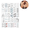 thumbnail image 2 of Juego de 30 hojas de tatuajes temporales impermeables, tatuajes falsos para brazos, arte corporal, tatuajes pequeños, pegatinas para hombres, mujeres, brazos, hombros y pecho., 2 of 8