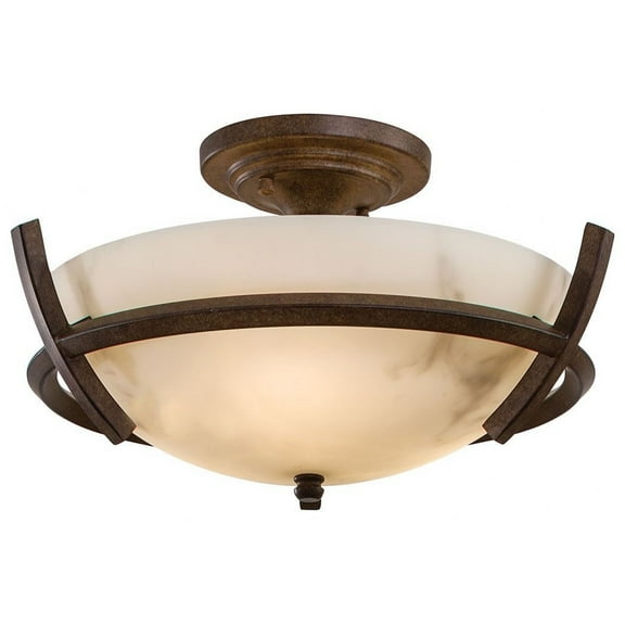 Minka Lavery - Calavera - 3 Light Semi-Flush Mount in Transitional Style - 7.75