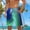 Mint Green, variant on YHAJDS Mens Swim Trunks Fading Print Drawstring Waist Pockets Beach Pool Side Ready