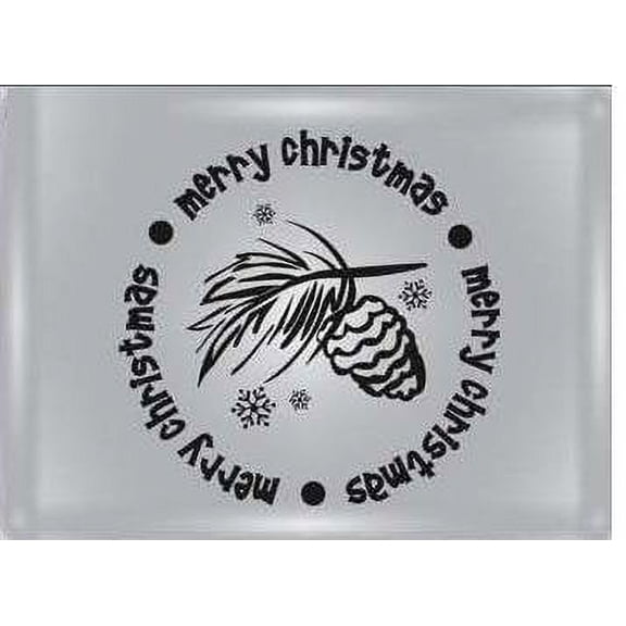 Decal ~ Christmas Decal ~ MERRY CHRISTMAS #4 ROUND ~ WALL OR WINDOW DECAL, 13" x 13"