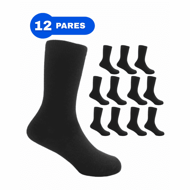 Fruit of the Loom Calcetin para Niño, Talla Chica, Color Negro, 12 Pares