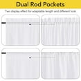 thumbnail image 3 of NICETOWN Privacy Sheer Door Curtains, Non-See-Throught Light Filtering Privacy Door Window Curtains with Rod Pocket and Tie Back for Sidelight Door, Pure White, 30"x40", 1 Panel, 3 of 7