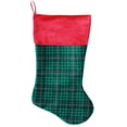 thumbnail image 1 of Green Plaid Christmas Stocking, 1 of 1