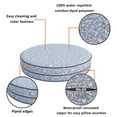 thumbnail image 3 of Covers & All Round Cushion Cover, Weather & UV Resistant Water Repellant Protector for Patio Outdoor Seats Chairs Porch Living Room Decor, with Zippers (18" Diameter X 5" H), 3 of 9