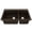 Brown, variant on Karran Drop-In Quartz Composite 33 in. 1-Hole 60/40 Double Bowl Kitchen Sink in Bisque