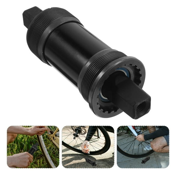 CIMAXIC Carbon Steel Threaded Mountain Bike Bottom Bracket with Sealed Bearings Black