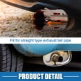 thumbnail image 4 of Unique Bargains Car Exhaust Tip Tail Pipe with Red LED Lights Adjustable 1.2-2.2Inch Inlet 6.7Inch Length Silver Tone, 4 of 6