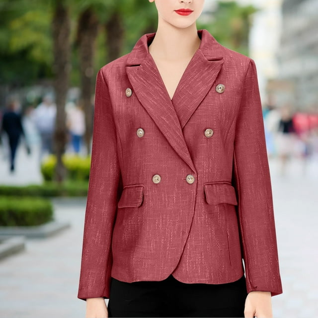 Amzcrzy Blazers pour Femmes Veste de Costume d'Hiver Unie Mode Style de Rue Vestes pour Femmes Hauts à Manches Longues pour Femmes Veste pour Femmes Vêtements pour Femmes Hauts pour Femmes