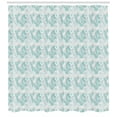 thumbnail image 3 of Ambesonne Floral Shower Curtain, Flower Type Branches Contour, 69"Wx70"L, White Grey Teal, 3 of 3