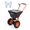 Orange 80 lbs, variant on Push Broadcast Spreader 80/100 lbs Capacity, 12 ft Spread Width, Adjustable Drop Rate, 10" All-Terrain Tires for Lawn Garden, Green/Orange Red Available
