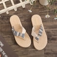 thumbnail image 2 of longantii Flip Flops for Women Summer Sandals Anti-slip Slippers Flip Flops Boho Beach Thong Sandals Black, 2 of 7