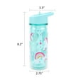 thumbnail image 3 of Your Zone 14 oz Unicorn Double Wall Insulated Plastic Water Bottle with Lid and Straw, 3 of 6