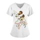 thumbnail image 3 of Uniforme de enfermera para mujer, camiseta de manga corta con cuello en V y estampado de Mickey Mouse de Disney, uniforme de enfermera de trabajo con bolsillos, 3 of 5