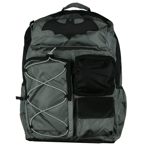 DC Comics Batman Backpack Bat Symbol Utility Tech Laptop School Bag 16"