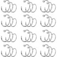 thumbnail image 1 of 20G 36PCS 316L Stainless Steel Nose Ring Hoop Nose Piercing Jewelry for Women and Men, 1 of 4