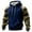 Dark Blue, variant on Men’s Pullover Hoodie with Raglan Camouflage Sleeves and Adjustable Drawstring Hood for Everyday Wear Dark Blue L