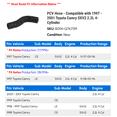 thumbnail image 2 of PCV Hose - Compatible with 1997 - 2001 Toyota Camry SXV2 2.2L 4-Cylinder 1998 1999 2000, 2 of 2