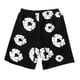 thumbnail image 1 of Summer Men Shorts Flower Print Drawstring Elastic Waist Loose Pockets Pleated Vacation Beach Sport Casual Homewear Short Pants, 1 of 5