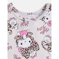 thumbnail image 2 of Barbie Girls Print Skater Dress with Short Sleeves, Sizes 4-12, 2 of 3
