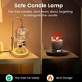 thumbnail image 4 of Candle Warmer Lamp with Timer, Adjustable Height Candle Wax Warmer with Remote for jar Candles,Lily of The Valley,Bulb*2 (Glass Amber,Without Candle Cup), 4 of 8