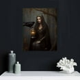 thumbnail image 4 of COMIO Vintage Crow Canvas Dark Gothic Wall Art Black Crow Pictures Dark Academia Posters Vintage Witch Prints Dark Gothic Painting Dark Academia Vintage Art Prints Crow Artwork Wall 16x20in, 4 of 4