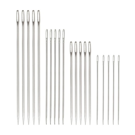 20pcs Beading Needles Assorted Long Upholster Needles Large Eye Stitching Needles for Quilting Darning Beading