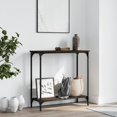 thumbnail image 1 of vidaXL Table Console Chêne Brun 75x30,5x75 cm Bois Manufacturé, 1 of 5
