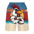 thumbnail image 5 of cllios Men's Swimming Trunks Summer Elastic Waist Beach Shorts Quick Dry Drawstring Board Shorts Funny Cute Chicken Printed Beach Wear Swim Trunks Under 5, 5 of 5