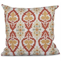 Simply Daisy 16" x 16" Bombay Geometric Outdoor Pillow, Orange