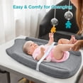 thumbnail image 3 of Babyomi Diaper Changing Pad with Anti-roll Edge and Adjustable Seat Belt, Anti Slip Base, Changing Pads for Newborns and Infants, Mid Gray,1 piece., 3 of 7