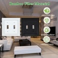 thumbnail image 4 of Matte Black Decorative Outlet Covers Wall Plates, Bamboo Fiber Light Switch Covers, Natural Material Electric Receptacle Switch Plate Outlet Cover of various styles (2 Gang Toggle 2 Pack), 4 of 7
