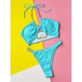 thumbnail image 4 of Halter Neck Chain Detail Two-Piece Bikini Set, 4 of 6