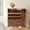 Rustic Brown, variant on Halicool Shoe Storage Cabinet Freestanding Rustic Brown Flip Drawers Metal Legs