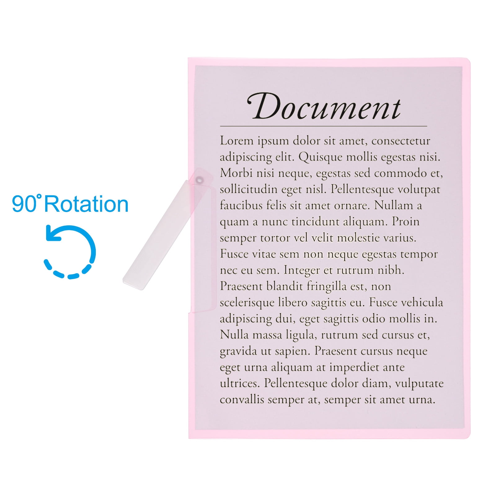 Uxcell Plastic Folders with Mid-Side Swing Clip, 5 Pcs Report Folder for A4 Paper, White