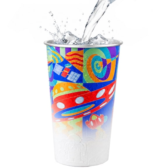 Color Changing Cold Cup, Reusable Aluminum Party Tumbler, Cold Activated Color Reveal Cup for Iced Drinks, for Kids & Adults