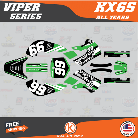 Kalair GFX Graphics Kit for Kawasaki KX65 (1999-2023) Viper Series