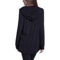 thumbnail image 4 of "Clearance 2022!" Olyvenn Womens Long Sleeve Hooded T-Shirts Tops Casual Plus Size Loose Fashion Women V-Neck Autumn Blouse Pullover Tops Black XL, 4 of 8