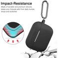 thumbnail image 4 of Airpods Pro Case - Shockproof Silicone Airpods Pro Case Protective Cover [Front-Led Visible] With Carabiner Compatible With Apple Airpods Pro 2019, Black, 4 of 7