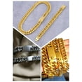 thumbnail image 6 of Men's Stainless Steel 316L 12mm Miami Cuban  Link Chain Necklace, 6 of 7