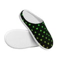 thumbnail image 3 of Daiia Poker Shapes Print Women’s Fuzzy Slippers Memory Foam Lightweight House Shoes Cozy Loafer Flannel House Shoes-42/43, 3 of 7