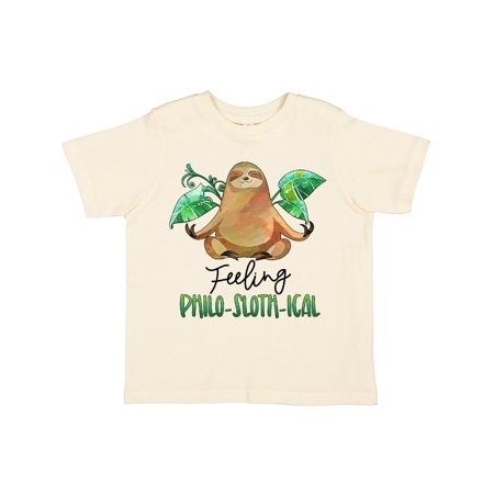 

Inktastic Feeling Philo-Sloth-ical Funny Sloth with Plants Gift Toddler Boy or Toddler Girl T-Shirt