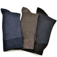 thumbnail image 5 of Sierra Socks Men's Rayon from Bamboo Herringbone Dress Casual Crew Socks Assorted (Shoe Size: 6-12, Navy/Brown/Black)), 5 of 5