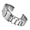thumbnail image 2 of Stainless Steel Watch Strap Wrist Bracelet Silver Color Metal Watchband With Folding Clasp For Men Women 202224mm, 2 of 5