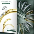 thumbnail image 4 of G23 Titanium CZ Nose Rings Hoops - 20G/18G/16G/14G Septum Rings Nose Hoop Clicker Cartilage Earring for Women Helix Rook Tragus Conch Piercing Jewelry Daith Ring Silver/14k Gold Plated, 4 of 9