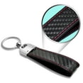 thumbnail image 3 of iPick Image for Ford Fusion Real Black Carbon Fiber Loop Strap Key Chain with Red Stitching, Official Licensed, 3 of 4